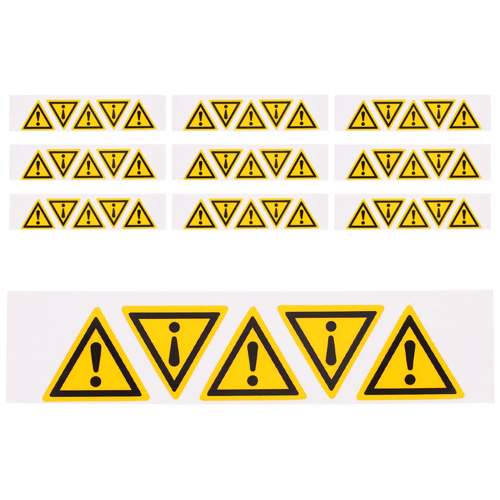 

10 Pcs Safety Warning Labels Electric Fence Sign Surface Caution Self Adhesive Nail Stickers Instrument Pp Synthetic