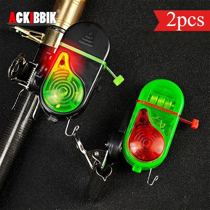 Ackibbik 2pcs/set Fishing Alarm Fish Bite Lure Alert Fishing Rod Alarm for Sea Fishing Electronic Alarm Fishing Accessories