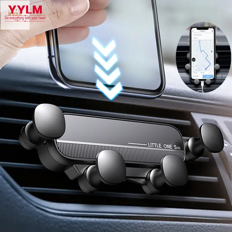 1PC Drive-Safe Gravity Car Vent Phone Holder - Universal GPS Stand for iPh-one 13/12, Xiao-mi & All Mobile Devices