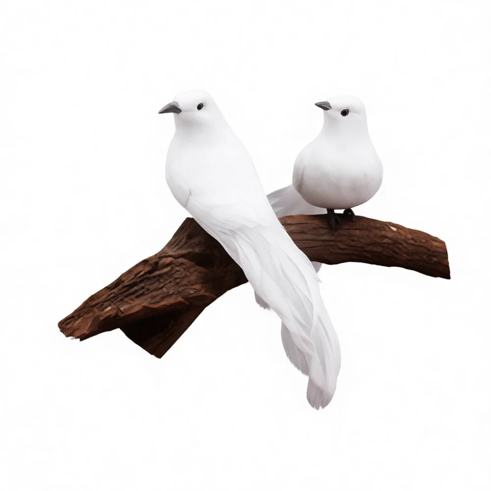 Realistic Artificial Bird Statue Handmade Feather Macaw Figurine For Outdoor Tree Branch Garden Ornament Home Party Decoration