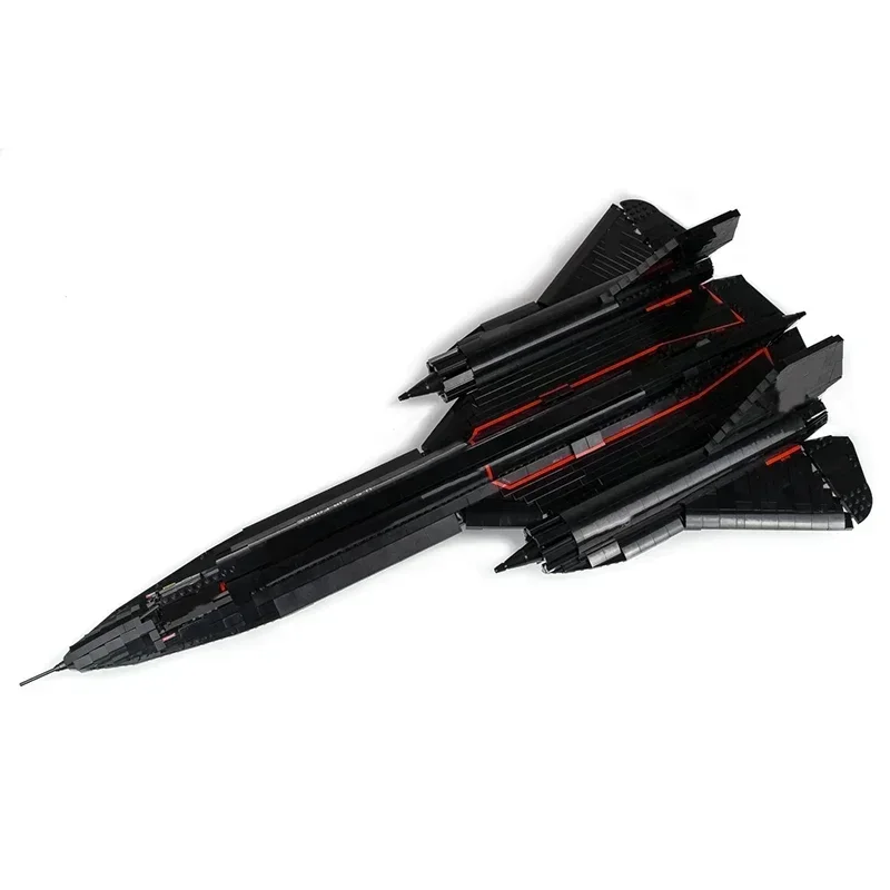 Modelo de avión militar Moc, bloques de construcción SR-71 caza Blackbird, tecnología Modular, regalos de Navidad, juguetes de montaje DIY