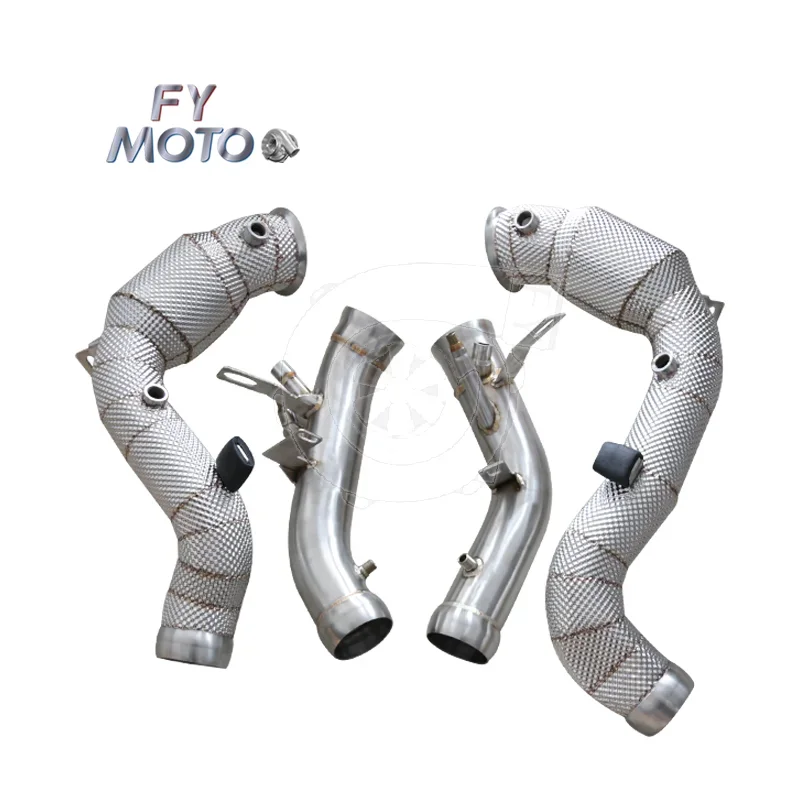 

Exhaust Catted Downpipe for Mercedes BENZ E63 E63S AMG M177 2020+ with OPF Fit GT63 4 Door EURO with Heat Shield