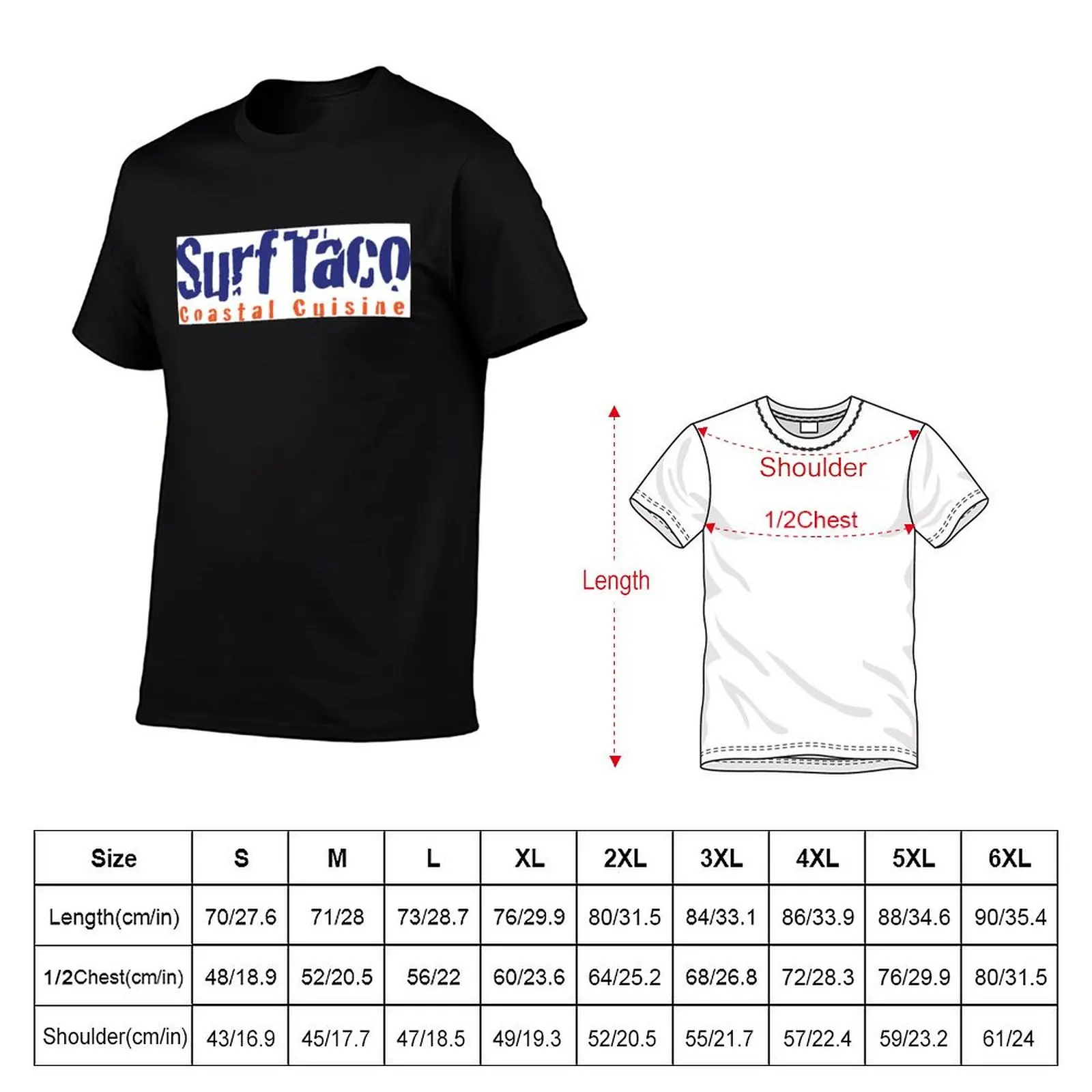 Surf Taco Costal Cuisine T-Shirt sublime graphic tee shirt kawaii clothes oversizeds T-shirt men