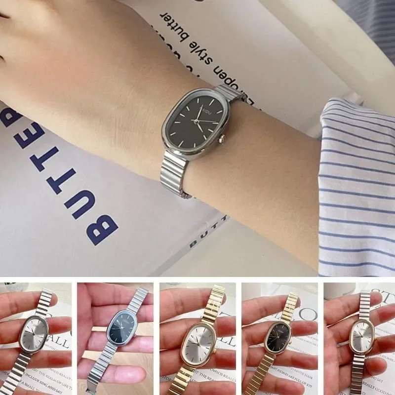 Ladies Fashion Quartz Wrist Watches Retro temperature watch men's personalized clutch steel belt