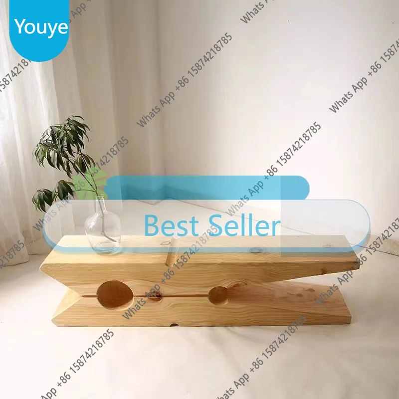 I K Nordic Personality And Creativity, Solid Wood Bench, Bed And Breakfast Log Clip Bench, TV Cabinet Home Shoe Changing Bench