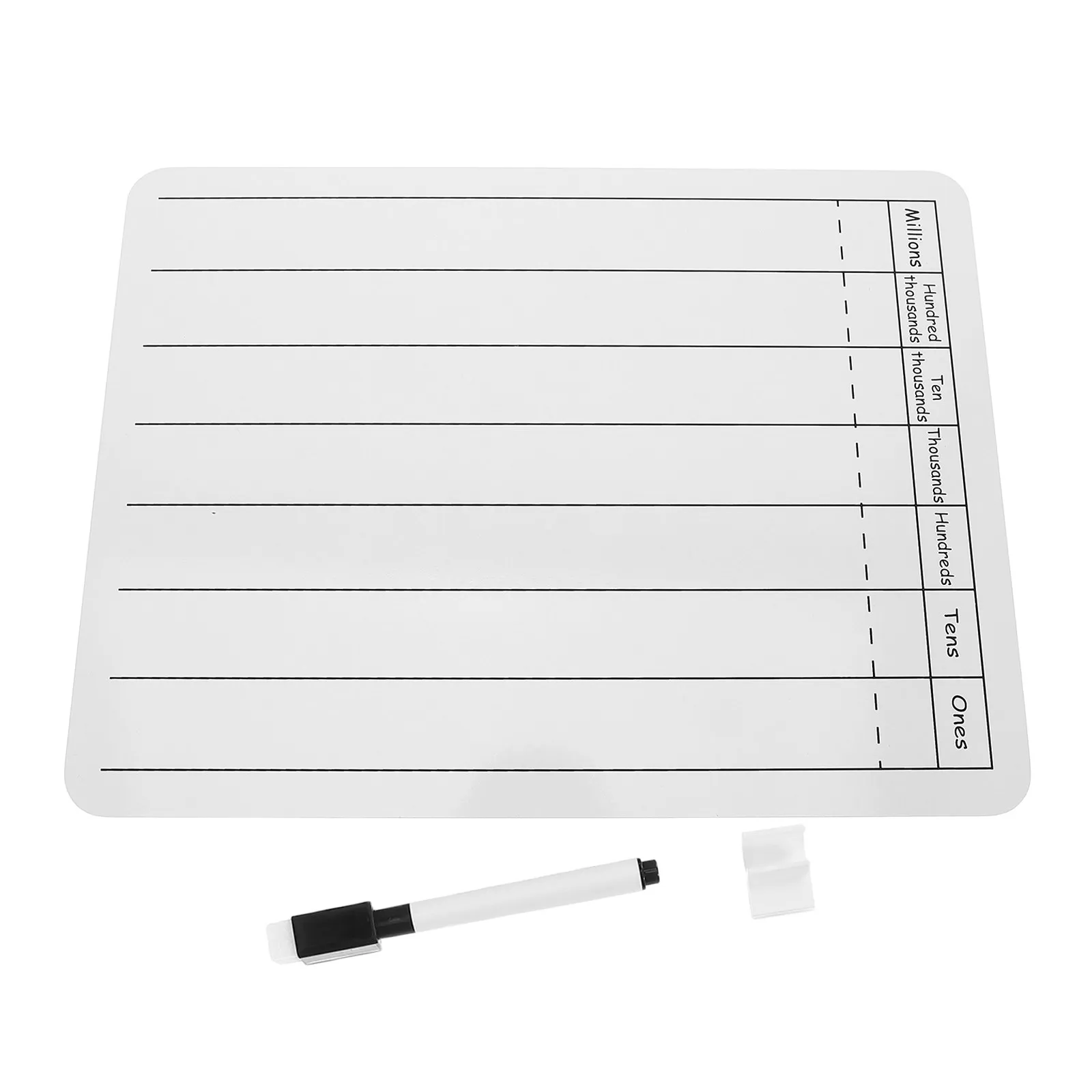 1Set Double Sided Math Whiteboard for Classroom Students 9x12 Inch Small Dry Erase Division Multiplication Board