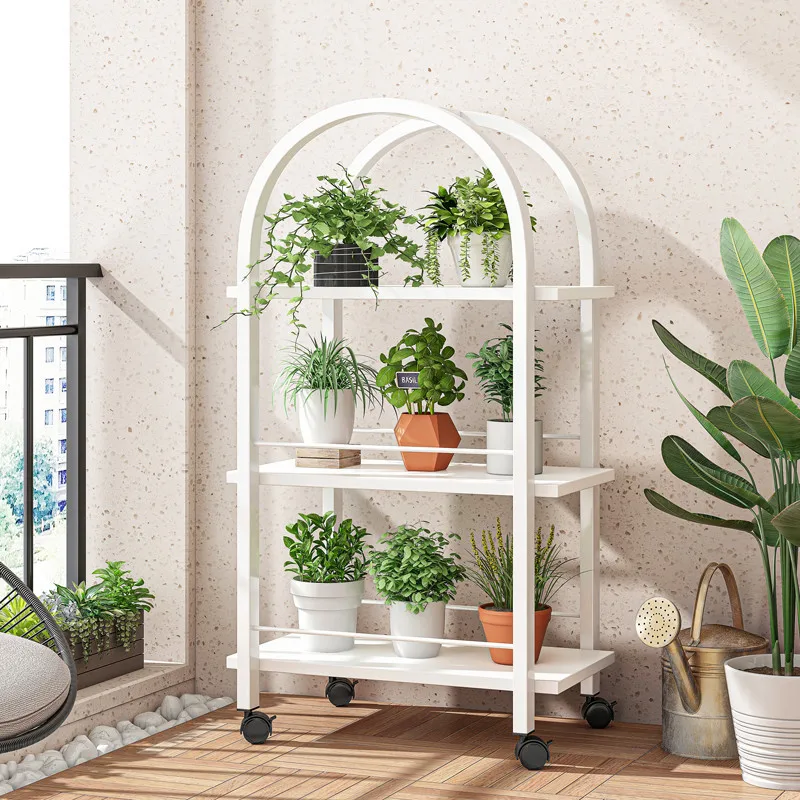 Multi Layer Design Plant Shelves Living Room Indoor Metal Garden Plant Stand Stairs Watering Soporte Para Plantas Decoration