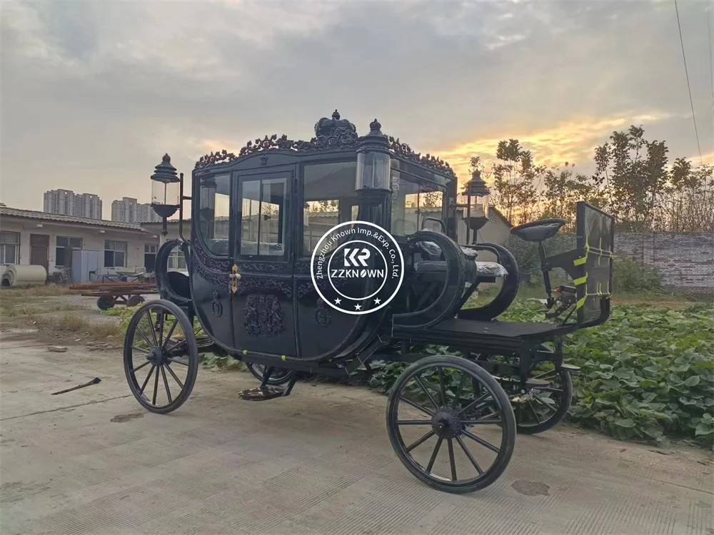 高級四輪電動馬車,ロイヤルワゴン,ウェディングカート,金箔付き馬車