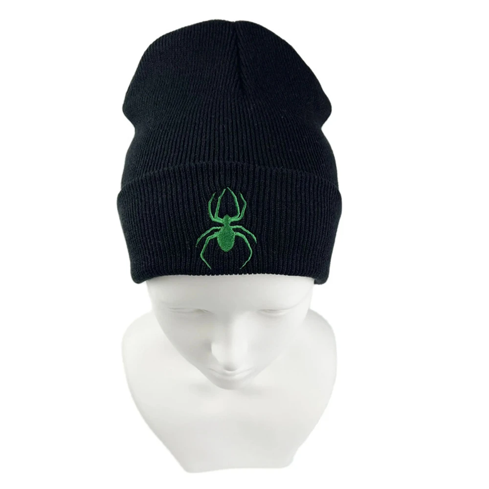 1pcs Fashion New Cartoon Spider Embroidered Beanies Hat Winter Autunm Warm Knitted Bonnet Cap Soft Wool Beanies Caps Couple Gift