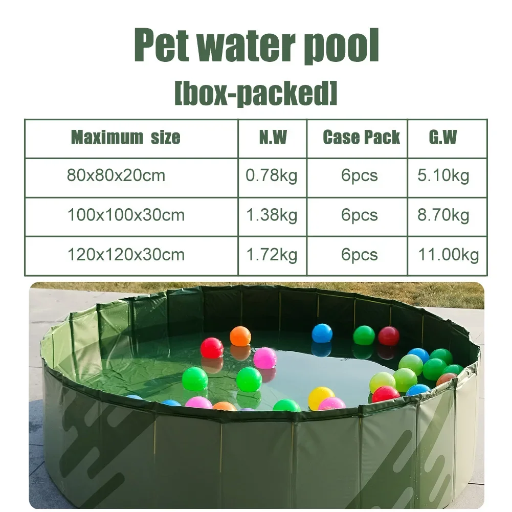 Pet Swimming Pool Portable Foldable PVC Pet Bathing Pool for Dogs Outdoor Animal Easy Storage Dog Wash Basin