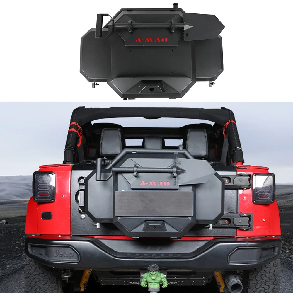 

Tailgate Multi-function Backpack Stainless Steel Water Tank Modified Spare Tire Storage Tool For Jeep Wrangler JK JL 2007-2023