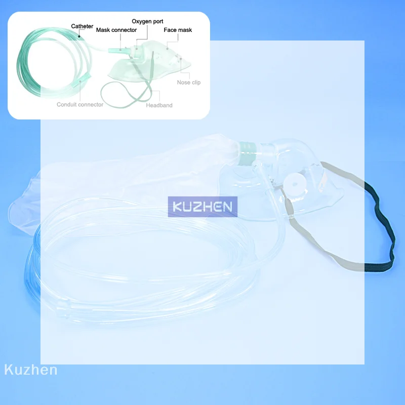 Oxygen Mask Non-Rebreather - /Kuz/Adulto/Niño/Máscara Facial de Oxígeno de Alta