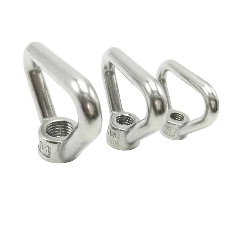 M8 M10 M12 M14 M16 304 tuerca de ojo de elevación triangular de acero inoxidable anillos de rosca trapezoidal aptos para pernos de mango