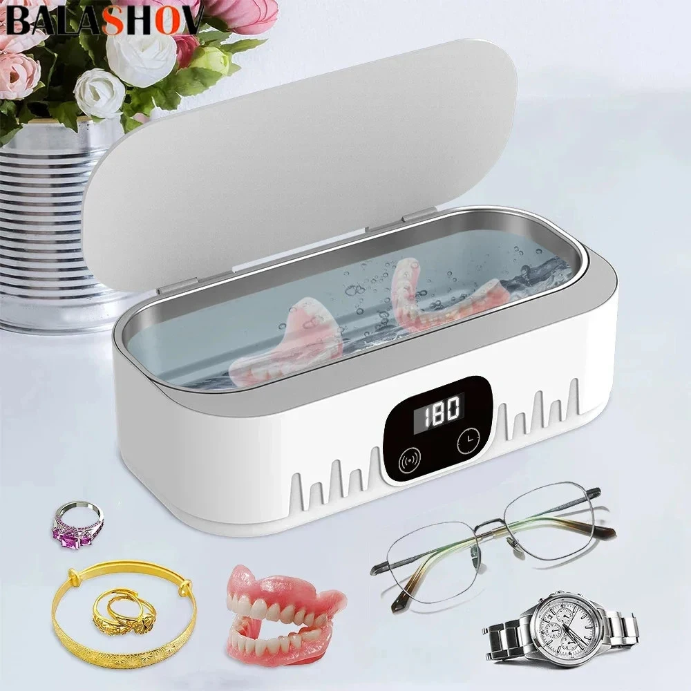 400ML Ultrasonic Cleaner Dental Ultra Sonic Bath 47kHz High Frequency Vibration Ultrasound Washing Machine For Glasses Jewelry