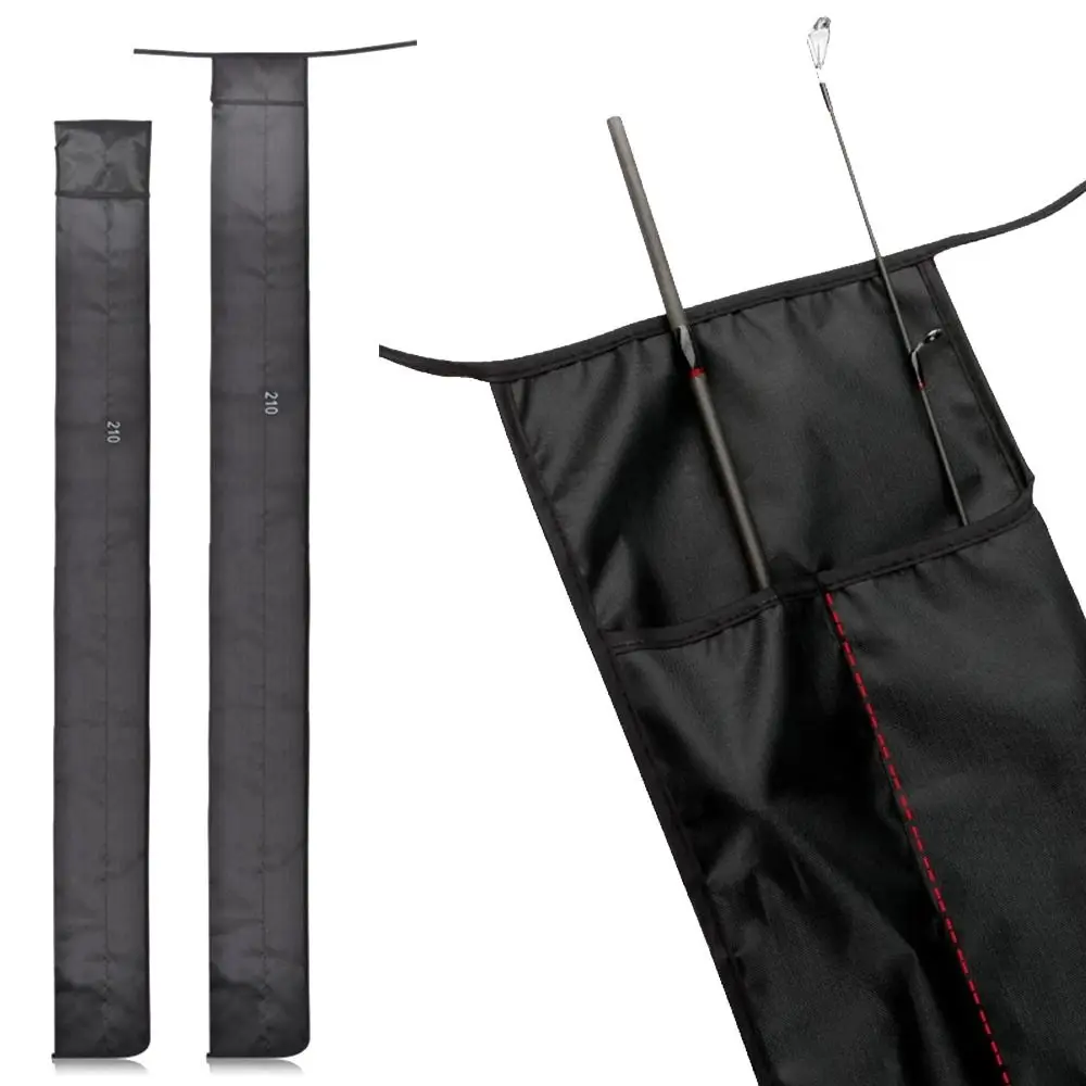 Nueva bolsa plegable para caña de pescar, bolsa de almacenamiento portátil multifuncional para aparejos de pesca, cubierta protectora para caña de pescar de doble rejilla