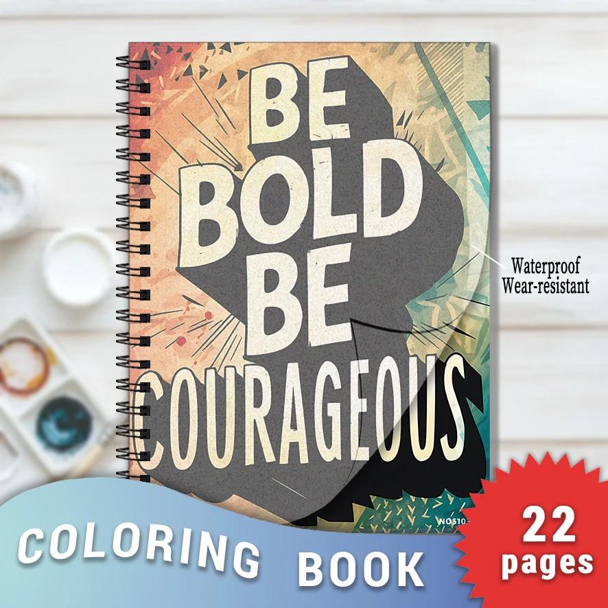 Adult Quotes Coloring Book - 8.3x 11.2 Inch 22 Page Coloring Book - Helps Reduce Stress and Ease Emotions