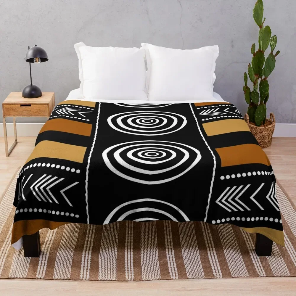 

African Mud Cloth Artwork Throw Blanket Beach Decorative Sofa Blankets For Bed Summer Beddings Blankets