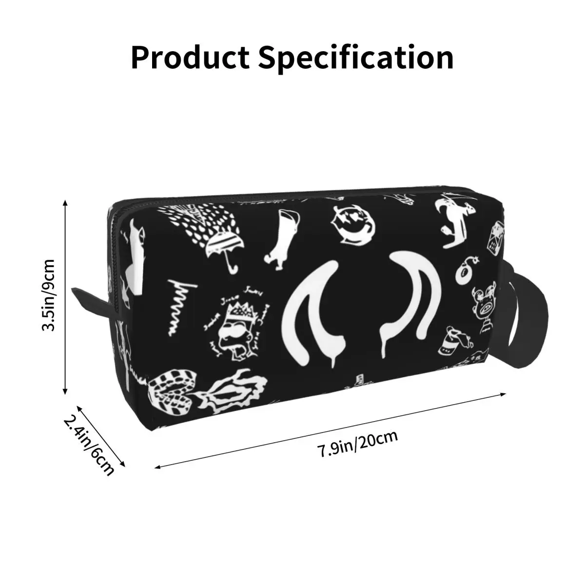 Yungblud Drawings Tattoo Sheet Pencil Case for Kids Pen Box Pencil Bag Stationery Supplies Women Cosmetic Bag