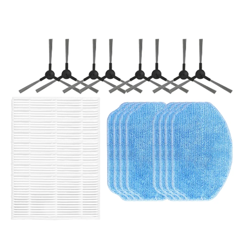A24P For Conga 999 Origin X-Treme Robot Vacuum Parts Mop Washcloth Hepa Filter Side Brush Scraper Bar