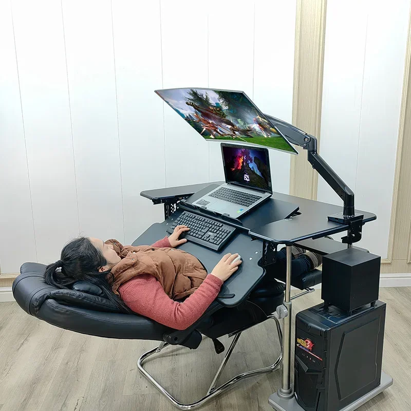 

Desktop first-class space capsule computer e-sports table mobile lifting bracket home desk cockpit suspension bracket