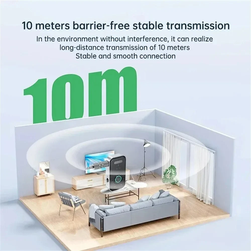 Bluetooth 5.3 Wireless Audio Adapter Transmitter Receiver For Car Music Headphone Speaker 3.5mm Jack AUX Wireless Audio Adapter