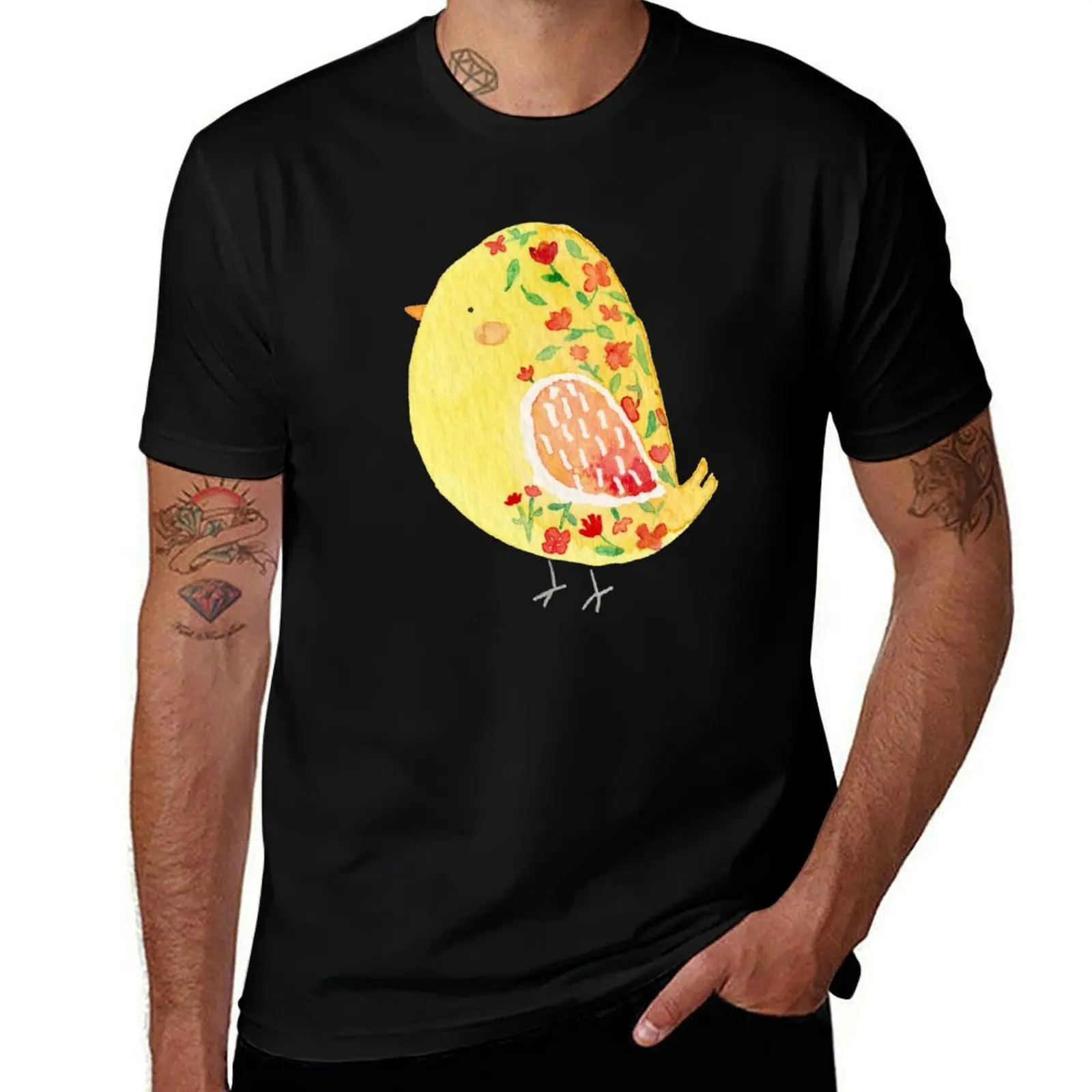 

Flowery chick watercolor art by Alis T-Shirt Standard Fit Solid Tee Shirt