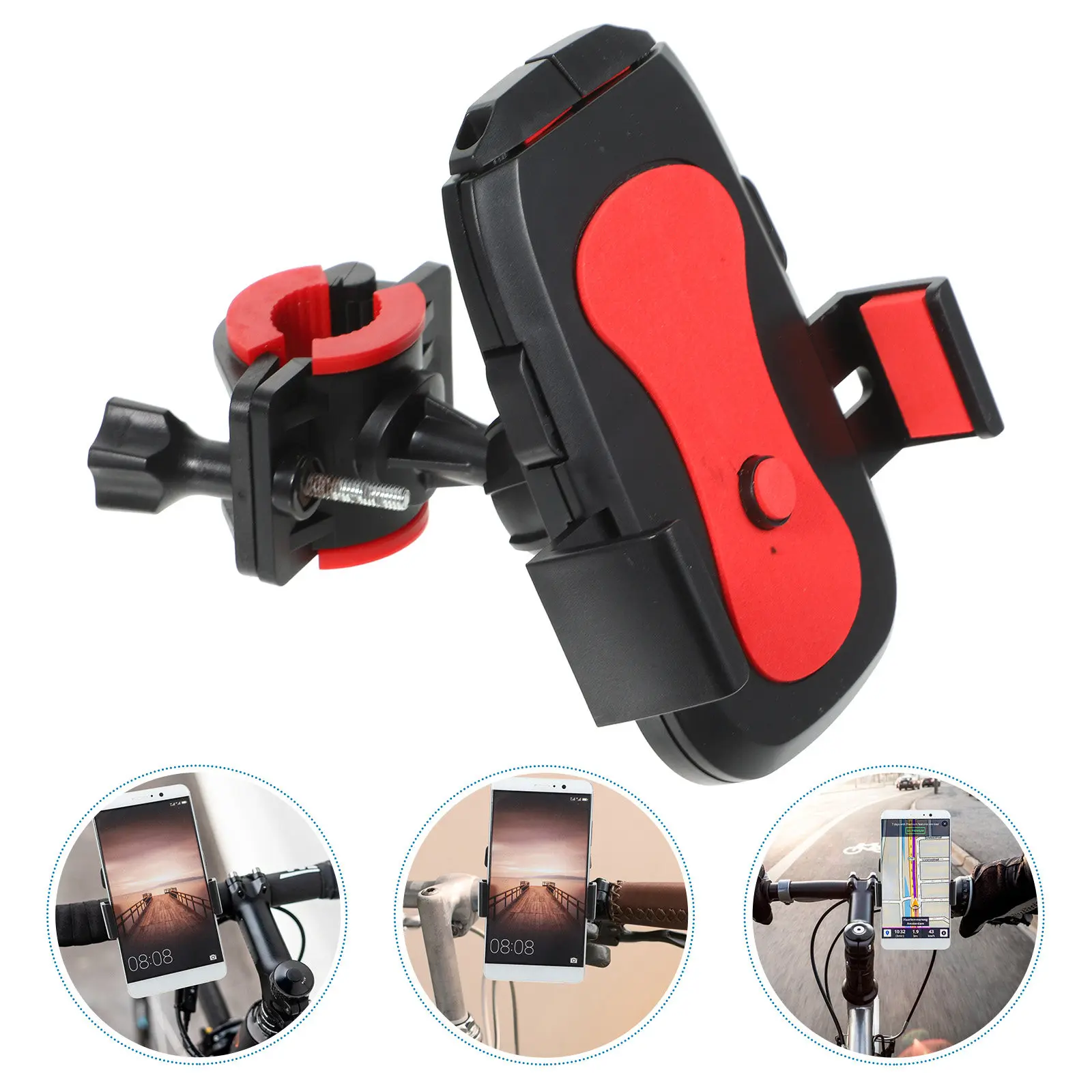 

1pc Anti-Shake Phone Holder Adjustable Bike Mount For Motorcycle Handlebar Fixed Navigation Bracket Non-Slip Mobile Phone Stand