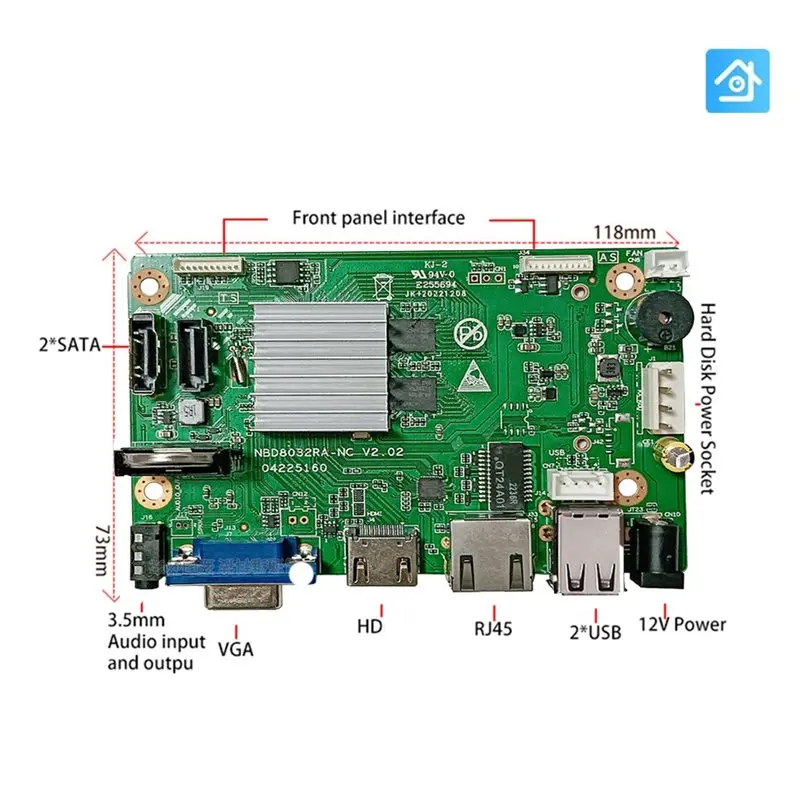 A92Z Network Board 4K 36 Chx 8MP Intelligent Analys NVR DVR IP Camera XM CMS XMEYE CCTV