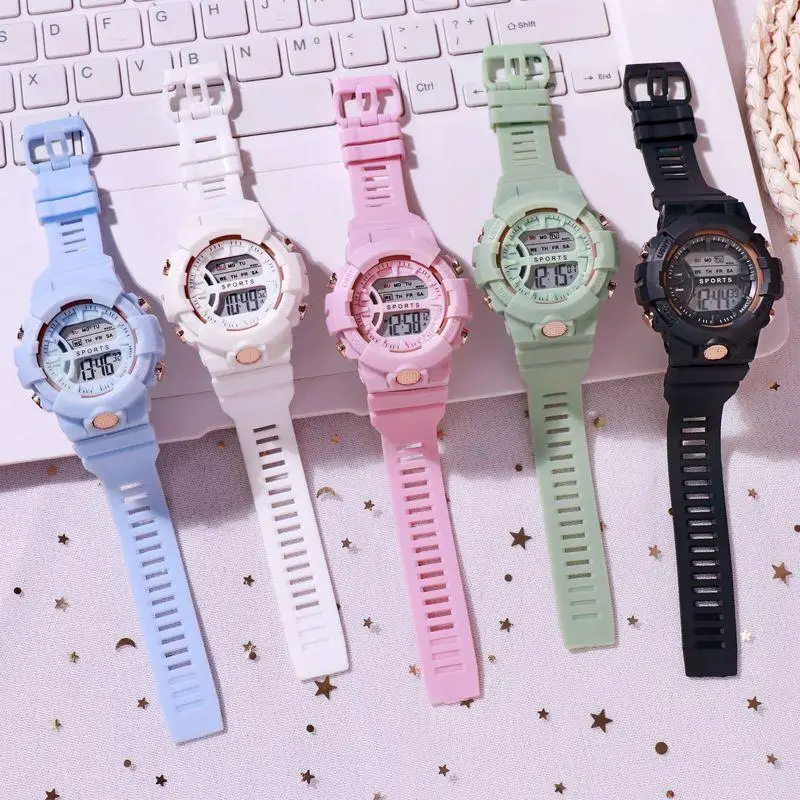 Fashion Kids Watch Girls Boys LED Digital Wristwatch Student Electronic Wristwatch Multifunction Clock Women Sports Watches