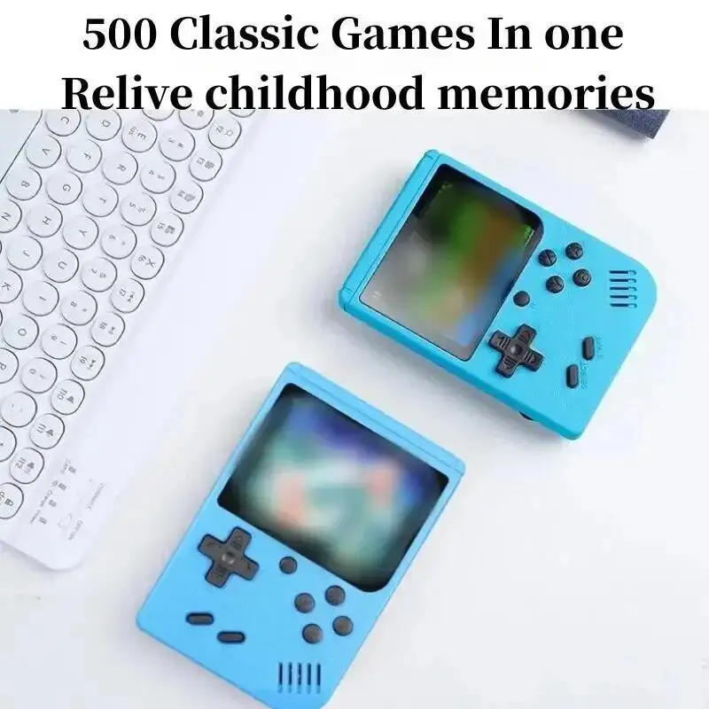 Retro Portable Mini Handheld Video Game Console 8 Bit 3.0 Inch Color LCD Kids Color Game Player Built in 500 Games