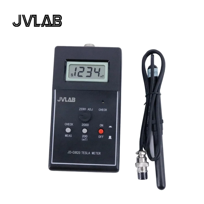 Digital Gauss Meter JD-GM20 Handheld Magnetic Field Teslameter Tesla Tester 0-200mT-2000mT Frequency Range 10Hz~200HZ