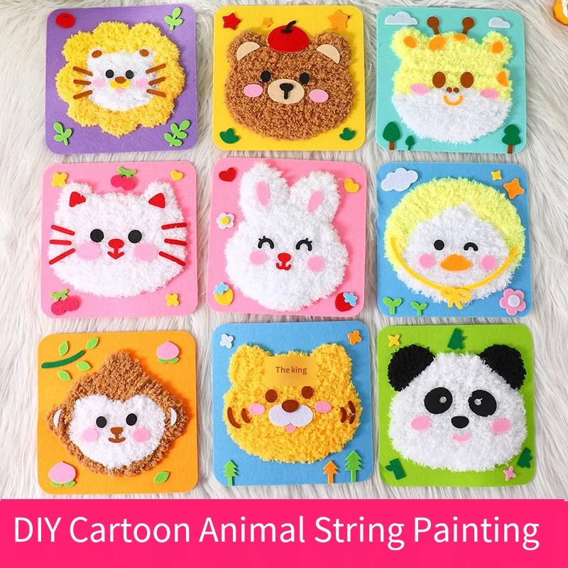 

Cartoon Wool Embroidery Painting - Children's Handmade Creative Material For DIY Puzzle Toy For Exercise