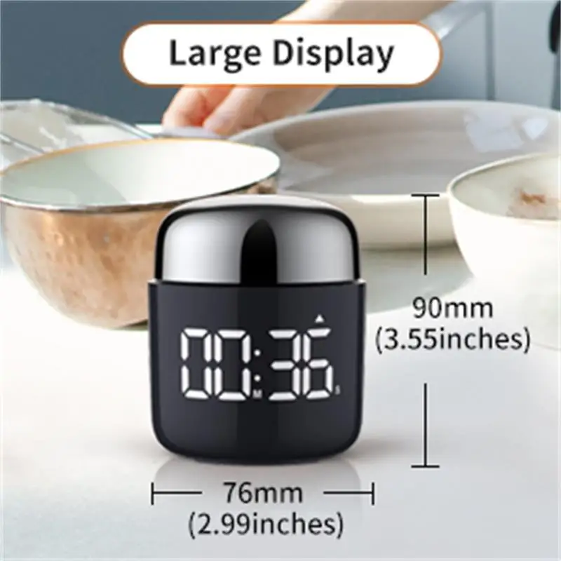 NOKLEAD LED Digital Kitchen Timer For Cooking Shower Study Kitchen Timer LED Knob Digital Timer Cosmetic Bottles Countdown Timer