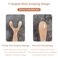 Résine visage Lifting grattage Massage nez Lifting Massage Y-forme fourchette Guasha Massage réduire l'poches Point de déclenchement nez Massage 2