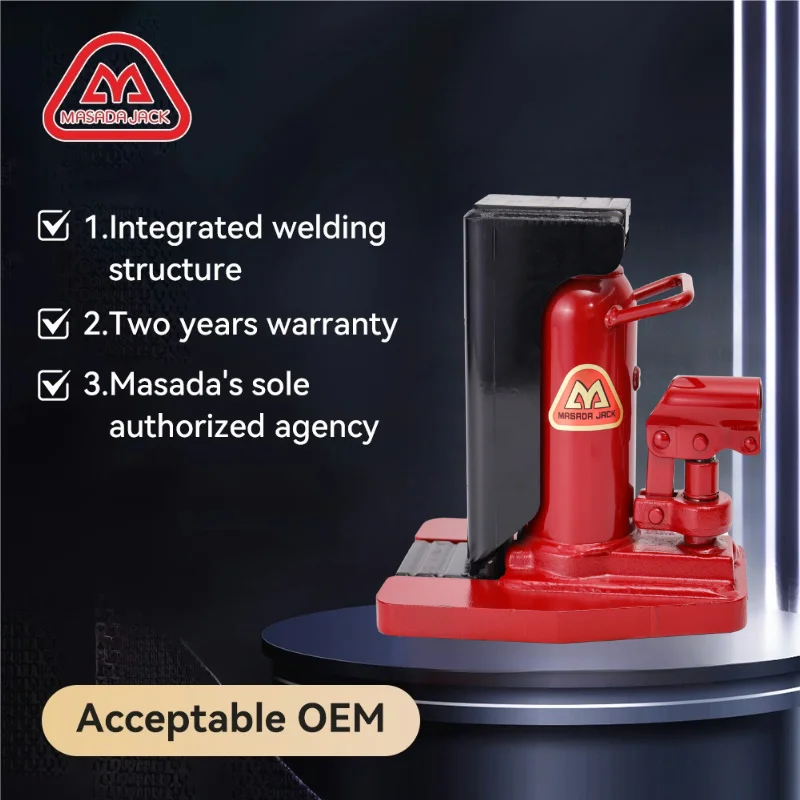 MHCK-3T Masada Good Quality Cars Red Rotatable Manual Industrial 7 Ton on Top 3 Ton on Lift Rail Claw Type Hydraulic Toe Jacks