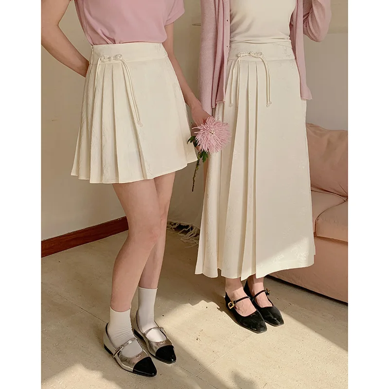

Pleated Skirt for Women 2024 Women Casual Loose Long Skirt Summer High Waist Korean Casual Skirts Female Skirts for Women