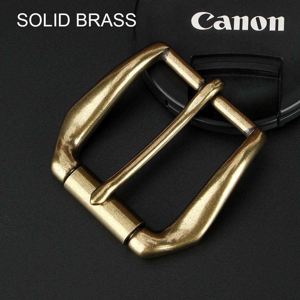 39mm Belt Buckle Antique Bronze Roller Pin Buckle Solid Brass Men's Casual Waistband Buckle Leather Craft Belt Parts Accessories
