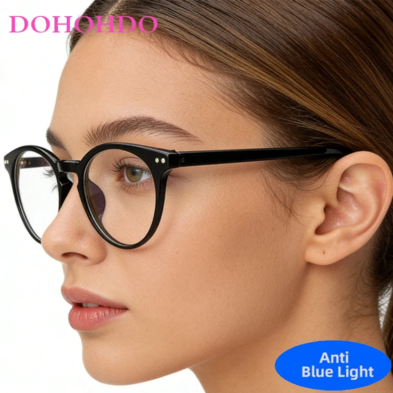 

Luxury Brand Designers Oval Frame Blue Light Blocking Glasses Women Men Optical Spectacle Protection Computer Eyeglasses Okulary