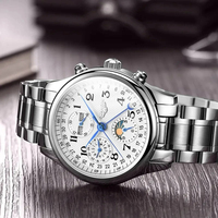GUANQIN 2025 Men Watches Mechanical Automatic Top Brand Luxury Stainless Steel Waterproof Moon Watch Sapphire Wristwatch Clock