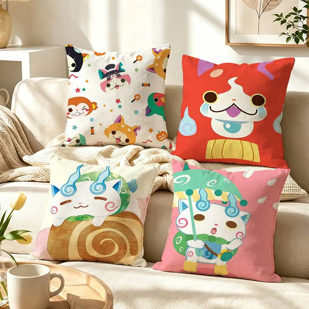 Cute Y-Yo-kai Watch Komasan  Pillow Case Pattern Printed Pillowcase For Living Room Sofa Cushion Cover