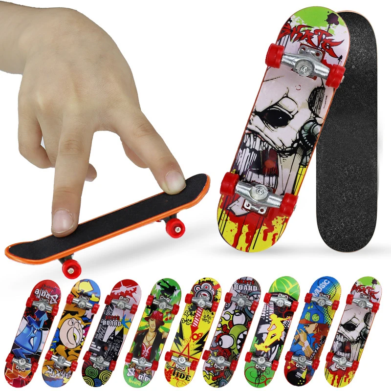 5Pcs Mini Finger Board Tech Truck Finger Skateboards Children\'s toy Alloy Stent Tabletop Skate For Kid Toys Gift