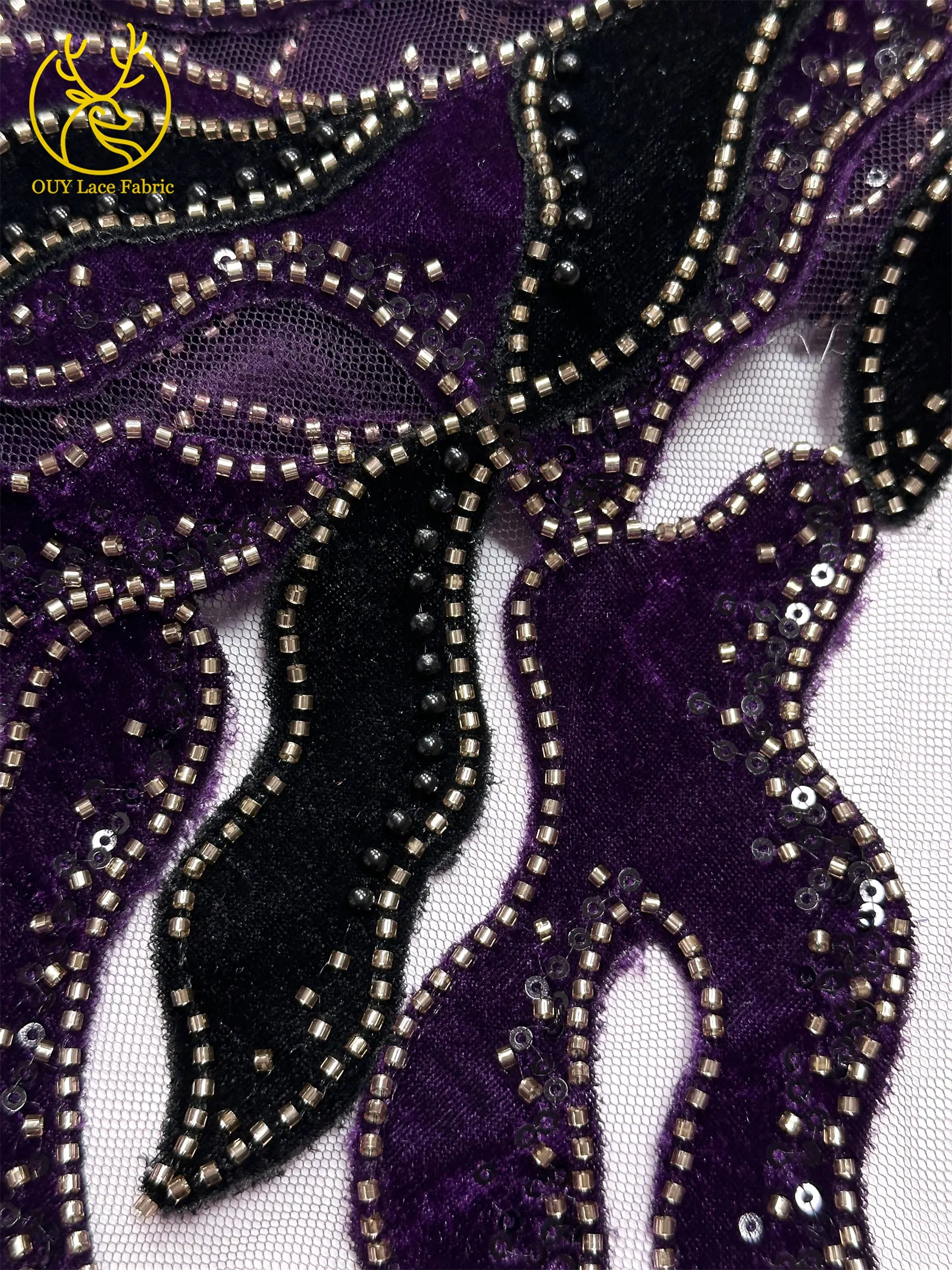 Roter Samtstoff mit Perlen und Pailletten, Spitzenstoff 2026, eleganter bestickter Tüllstoff für Bräutigam, französisches Hochzeitskleid, Abendkleid, zum Nähen, 5 Yards – Detail 22