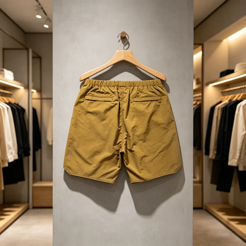 Quick Dry NBHD V-shape Shorts Zipper Pockets Shortpants Japan Men Women Thin Fabric Loose Drawstring Short Pants Breeches