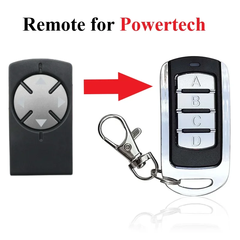 POWERTECH PR2 PR4 PR1 Garage Door Remote Control Gate Opener 433.92MHz Rolling Code Hand Transmitter