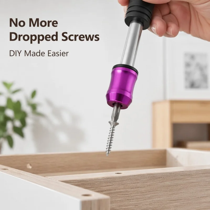 3-in-1 Screwdriver Head Magnetic Ring,Strong Magnetic Screw Ring,6.35 mm MagneticScrew Ring Bit for Hex Screwdriver image 4