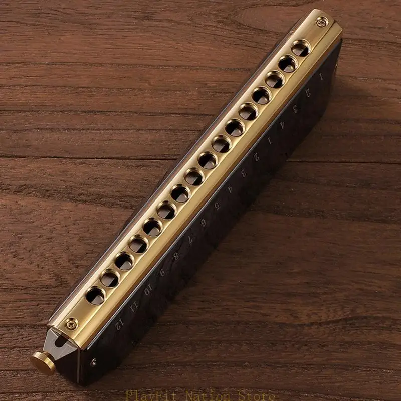 

242F Harmonica 16-hole 48 Tones Chromatic Mouth Organ Harmonica Chromatic Harmonica for Key of C for Professionals & Students