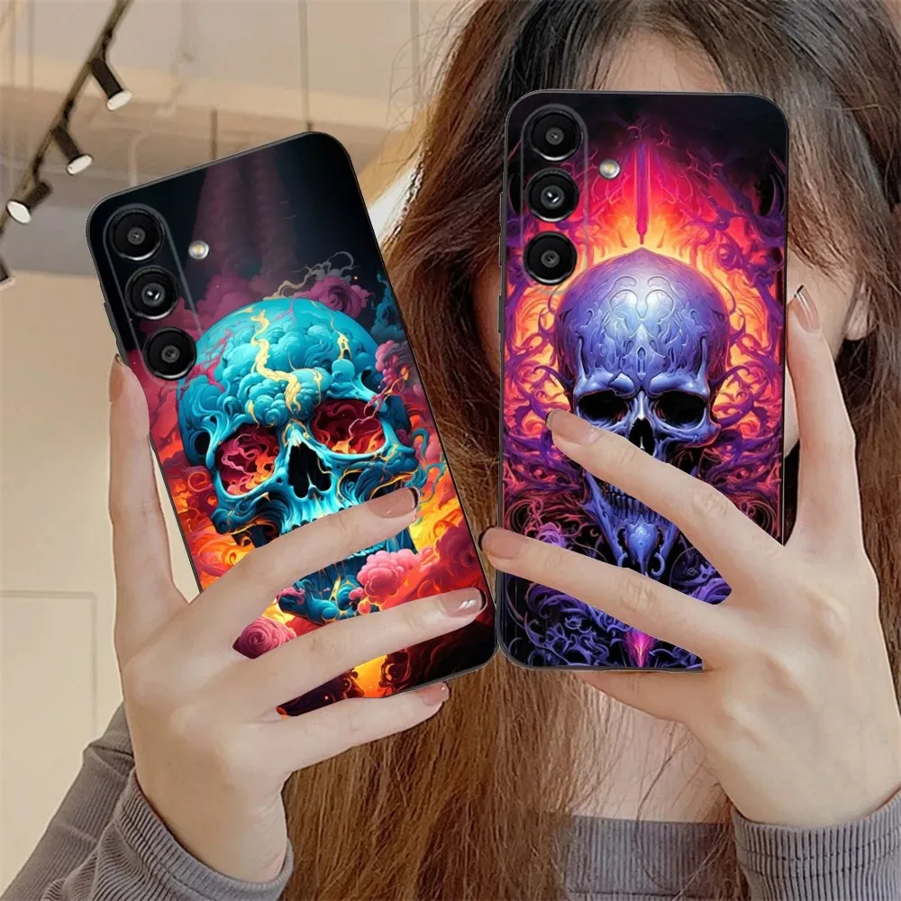 

Deluxe Skull Phone Case For Samsung S24,S21,S22,S23,S30,Ultra,S20,Plus,Fe,Lite,Note,10,9,5G Black Soft Cover