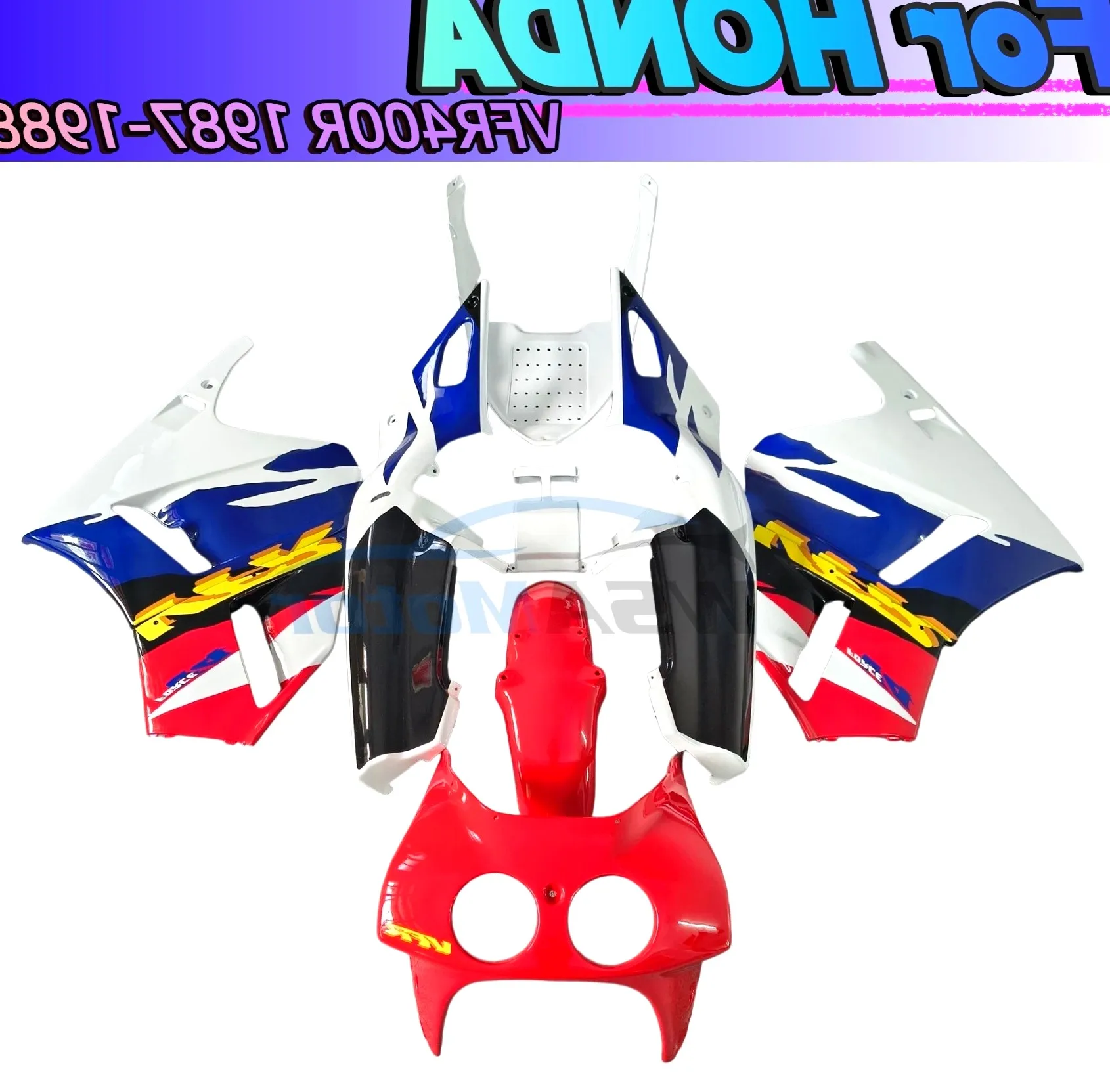 New ABS Fairing Kit - For HONDA VFR400 RVF400 NC30 1987 -1988 VFR400RR Motorcycle Windshield Spoiler Windscreen Shroud Fairing W
