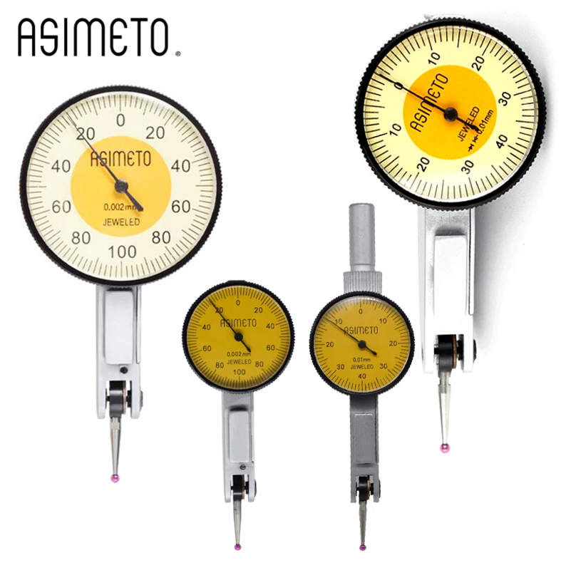 Original imported German Asimeto  And  lever dial indicator 0-0.2mm 2uM 0-0.8mm 0.01MM lever dial indicator dial indicator