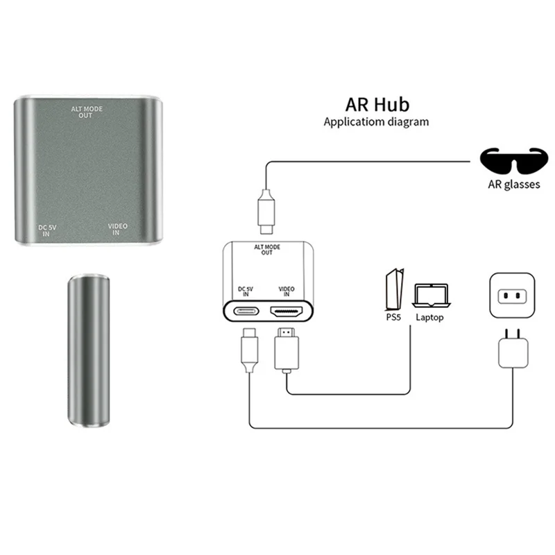 

【Купите это-нечно!】Адаптер HDTV-Type-C — совместимый с HD-видеоконвертером TYPE-C HDTV, выходное изображение 4K, 60 Гц для очков AR для ноутбука